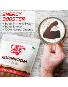 Café Instantáneo Orgánico Tiger 5 Hongos - 30 Porciones 100% Arábica 2