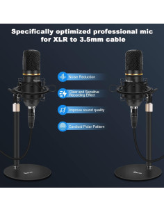 Paquete de Podcast para 2 Personas - Mezclador y Micrófonos 2