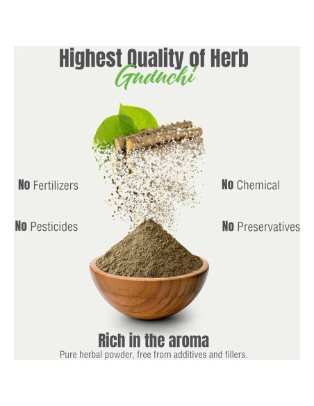 Polvo de Guduchi Tinospora Cordifolia 454g - Vegano y Sin Gluten