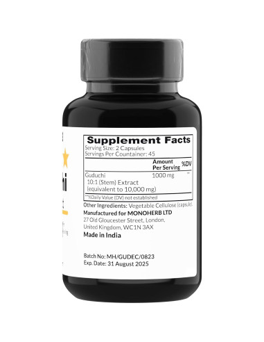 Extracto de Guduchi 1000 mg - 90 Cápsulas Vegetarianas