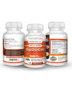 Cápsulas de Guduchi Orgánico Vadik Herbs 180 Vegicaps 1000mg 2