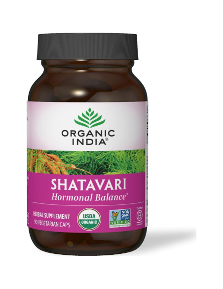 Cápsulas de Shatavari Organic India - 90 Unidades, Vegano, Orgánico