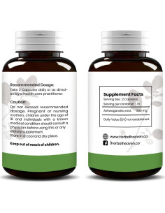 Cápsulas de Ashwagandha Herbal Heaven 90 Unidades - Bienestar General 2