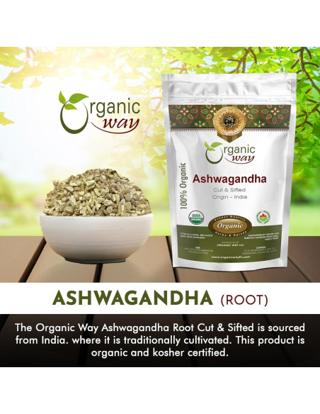 Raíz de Ashwagandha Orgánica 453g - Organic Way Certificada Raíz de Ashwagandha Orgánica 453g - Organic Way Certificada