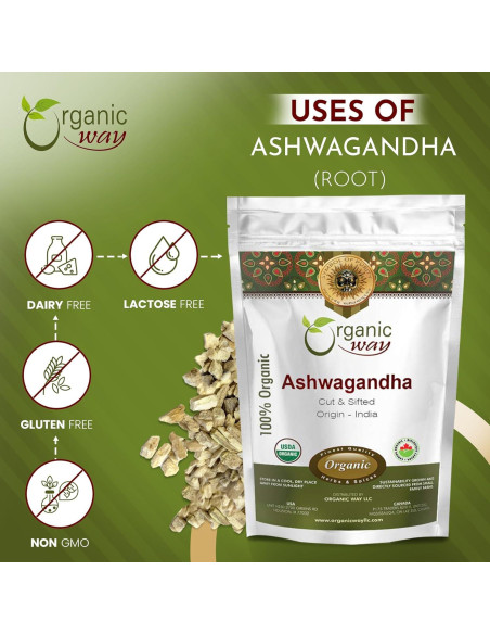 Raíz de Ashwagandha Orgánica 453g - Organic Way Certificada Raíz de Ashwagandha Orgánica 453g - Organic Way Certificada