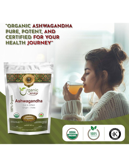 Raíz de Ashwagandha Orgánica 453g - Organic Way Certificada Raíz de Ashwagandha Orgánica 453g - Organic Way Certificada