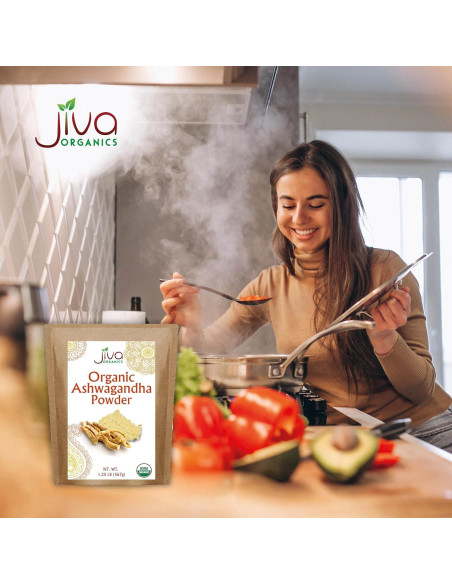 Polvo de Raíz de Ashwagandha Orgánico Jiva 0.57 kg - Sin Gluten