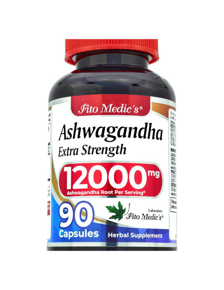 Suplemento de Ashwagandha FITO MEDIC'S 90 Cápsulas 12000 mg Suplemento de Ashwagandha FITO MEDIC'S 90 Cápsulas 12000 mg