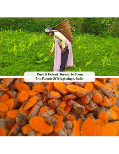 Suplemento de Cúrcuma Lakadong Vegano 120 Tabletas 299g