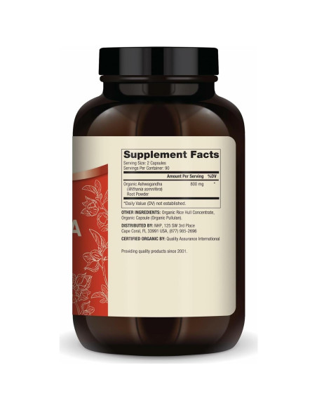 Cápsulas de Ashwagandha Orgánica Dr. Mercola 800 mg - 180 Unidades Cápsulas de Ashwagandha Orgánica Dr. Mercola 800 mg - 180 Unidades