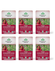 Té de Hierbas Tulsi Canela Rosa Organic India - 18 Bolsitas