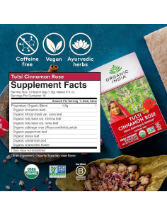 Té de Hierbas Tulsi Canela Rosa Organic India - 18 Bolsitas 2
