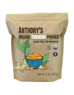 Polvo de Cúrcuma Orgánica Anthony's 0.91 kg Sin Gluten