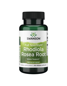 Suplemento Herbal Raíz de Rhodiola Rosea Swanson 400 mg 100 Cápsulas