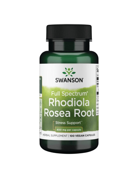 Suplemento Herbal Raíz de Rhodiola Rosea Swanson 400 mg 100 Cápsulas Suplemento Herbal Raíz de Rhodiola Rosea Swanson 400 mg 100 Cápsulas