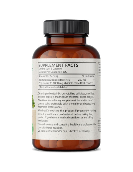 Futurebiotics Rhodiola Rosea 1000 MG Cápsulas Veganas 120 Unidades Futurebiotics Rhodiola Rosea 1000 MG Cápsulas Veganas 120 Unidades