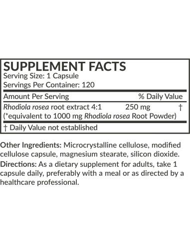 Futurebiotics Rhodiola Rosea 1000 MG Cápsulas Veganas 120 Unidades
