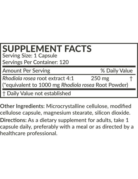 Futurebiotics Rhodiola Rosea 1000 MG Cápsulas Veganas 120 Unidades Futurebiotics Rhodiola Rosea 1000 MG Cápsulas Veganas 120 Unidades