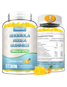Gomitas de Rhodiola Rosea Sijigood 60 unidades sin azúcar