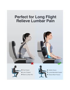Almohada Lumbar Inflable Luxtude para Viajes y Oficina 2