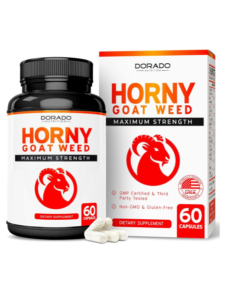 Suplemento Hierba de Cabra Excitada Dorado Nutrition 120 Cápsulas