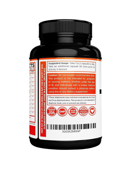 Suplemento Hierba de Cabra Excitada Dorado Nutrition 120 Cápsulas