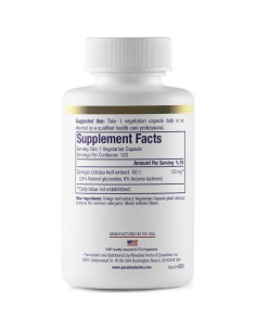 Extracto de Ginkgo Biloba Paradise Herbs, 120 Cápsulas Veganas 2
