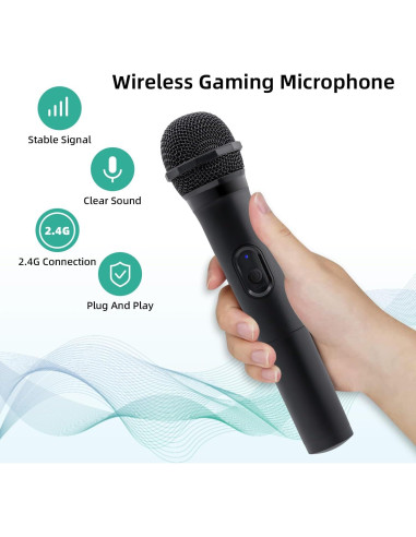 Mcbazel Micrófono Inalámbrico USB 2 Paquete para Juegos