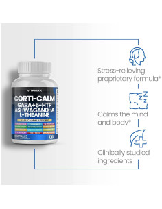 Suplemento Vitamax Calming 60ct - Cortisol, Ashwagandha, GABA 2