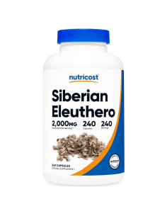 Nutricost Eleuthero Siberiano 500mg 240 Cápsulas Sin Gluten