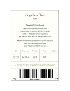 Té Orgánico de Raíz de Angélica Seco 100g - Valley of Tea 2