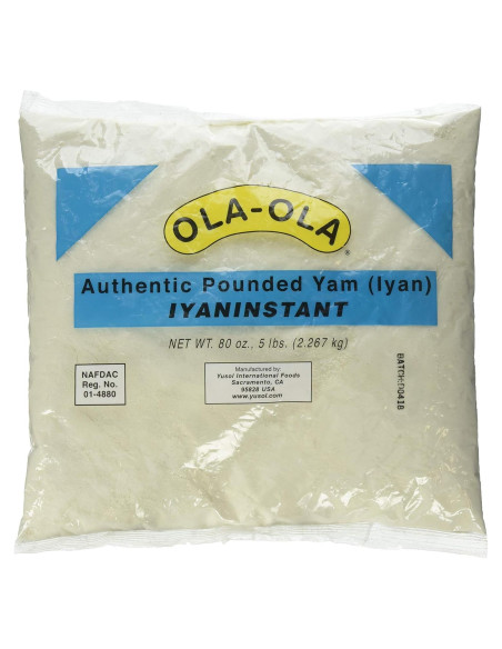 Yam Instantáneo Ola Ola 2.27 kg - Auténtico Pounded Yam