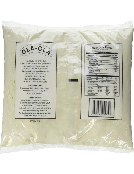 Yam Instantáneo Ola Ola 2.27 kg - Auténtico Pounded Yam