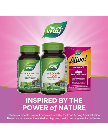 Raíz de Ñame Silvestre Nature's Way 700 mg 100 Cápsulas Veganas Raíz de Ñame Silvestre Nature's Way 700 mg 100 Cápsulas Veganas