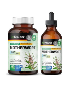 Cápsulas y Tintura de Hierba de la Madre BioKrauter 100 Unidades