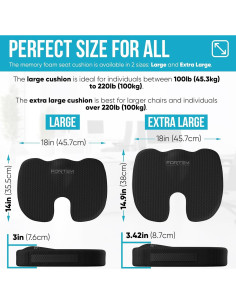 Cojín de Asiento y Almohada Lumbar FORTEM Espuma Memoria 2