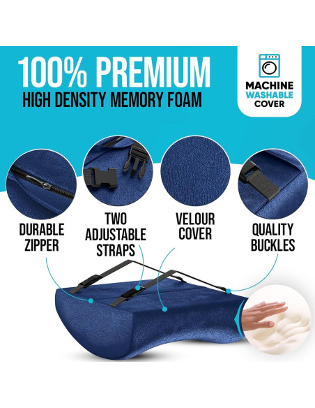 Cojín de Asiento y Almohada Lumbar FORTEM Espuma Memoria