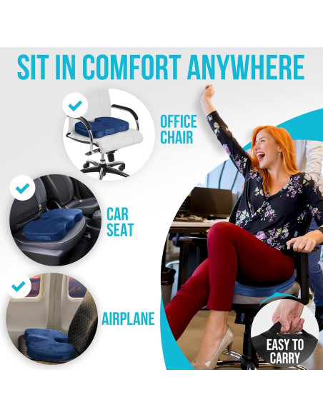 Cojín de Asiento y Almohada Lumbar FORTEM Espuma Memoria