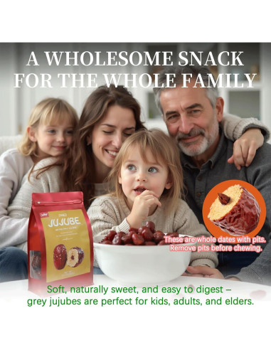 Dátiles Rojos Jujube 500g - Dulces y Masticables, Snack Saludable