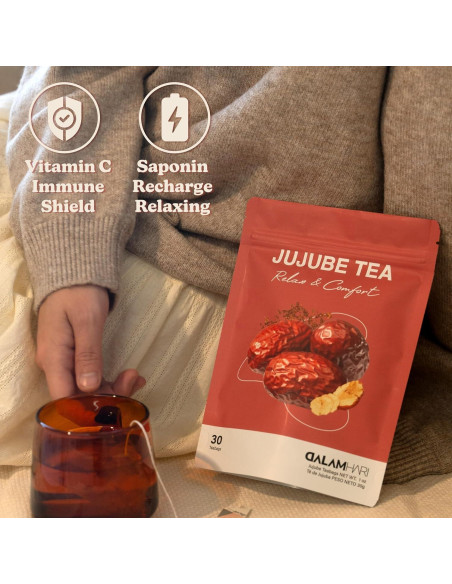 Té de Dátil Jujube DALAMHARI | 30 Bolsitas | Sin Cafeína Té de Dátil Jujube DALAMHARI | 30 Bolsitas | Sin Cafeína