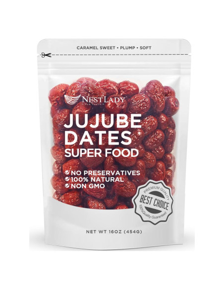 Dátil Rojo Jujube NESTLADY 454g 100% Natural Snack Saludable