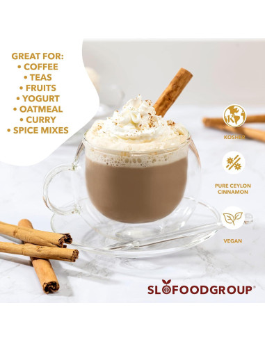 Palitos de Canela de Ceilán Slofoodgroup 1 lb - Cinnamomum Verum