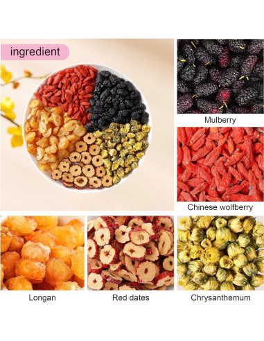 Té Herbal Natural de Jujube Rojo y Goji Tcairzl 250g