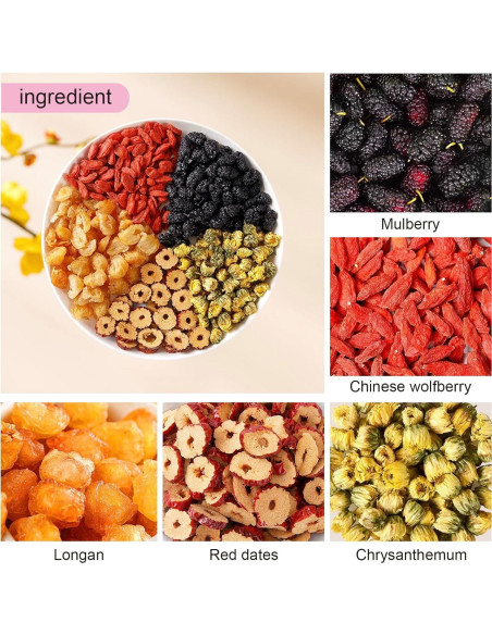 Té Herbal Natural de Jujube Rojo y Goji Tcairzl 250g