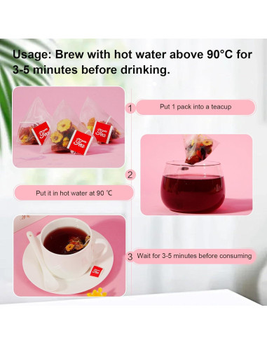 Té Herbal Natural de Jujube Rojo y Goji Tcairzl 250g