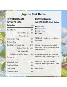 Dátiles Jujube Haomly Sin Hueso 420g - Dulces y Naturales 2