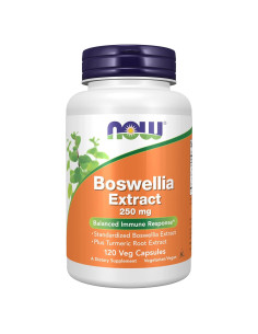 NOW Foods Extracto de Boswellia 250 mg + Cúrcuma 120 Cápsulas Veganas