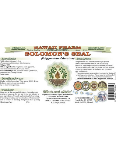 Extracto líquido sin alcohol Sello de Salomón Hawaii Pharm 59 ml