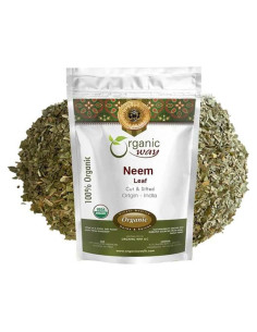 Hoja de Neem Orgánica Cortada 113.4 g - Té Herbal Premium