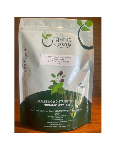 Polvo de Hoja de Neem Orgánico Organic Way 450g - Certificado Kosher Polvo de Hoja de Neem Orgánico Organic Way 450g - Certificado Kosher